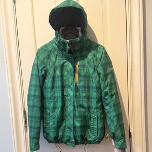 Women’s Columbia Whirlibird Interchangv Green Plaid Ski Jacket